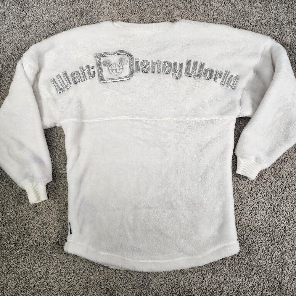 Walt Disney‎ World Spirit Jersey Womens XS White Sherpa Pullover Sweater